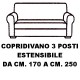 Copridivano 3 Posti Elasticizzato