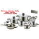 Batteria pentole 15 pz. misure medio grandi