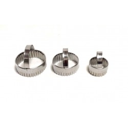 Set 3 tagliabiscotti tondi ondulati Ø mm. 48 / 66 / 78