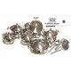 Batteria pentole "Elegance" Dietetica 18 Pezzi  triplo fondo inox 18/10