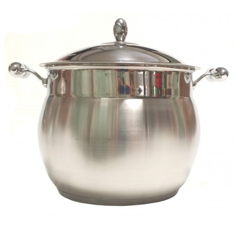 Pentola inox cm.26 con Coperchio linea "Collection" triplo fondo