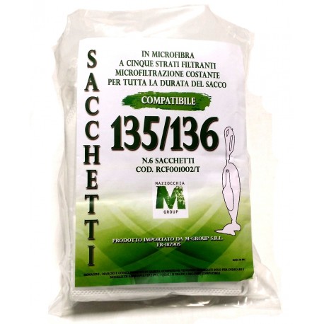Sacchetto Folletto compatibile VK135/6 conf. 6pz