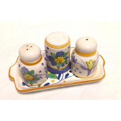Tris pepe sale stuzzicadenti Ceramica