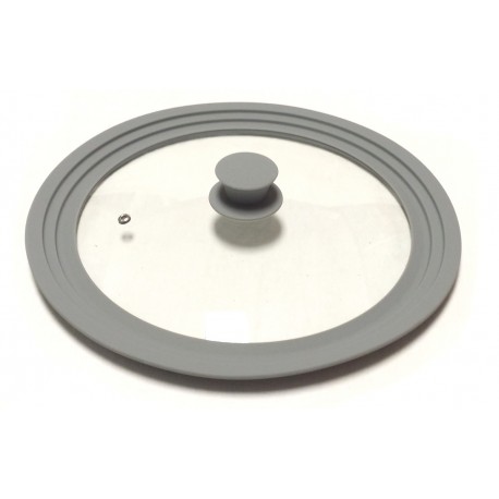 Coperchio Vetro /silicone universale cm.28/30/32