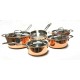 Batteria pentole in Rame Trilaminato 10 PZ