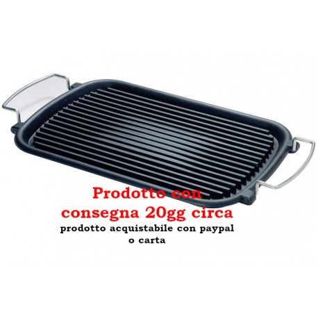 Bistecchiera ghisa rett. Atollo ghisa  cm. 37x24
