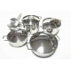 Batteria Pentole INOX  "ANET" 5 PZ + Coperchi