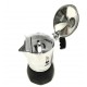 Moka Bialetti Rainbow 3 Tazze colore nero alluminio