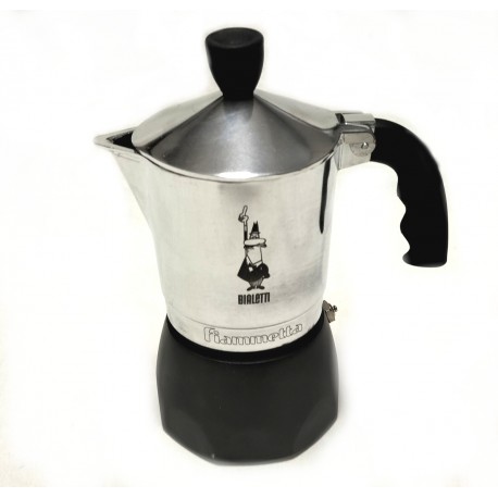 Moka Bialetti Rainbow 3 Tazze colore nero alluminio