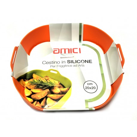 Cestino Contenitore silicone per friggitrice Aria quadrato
