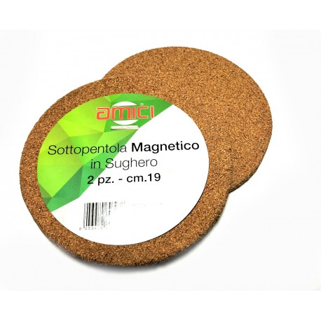 Conf. 2pz Sottopentola in sughero con magnete cm. 18