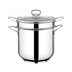 Pastaiola cm.20 acciaio inox doppio fondo